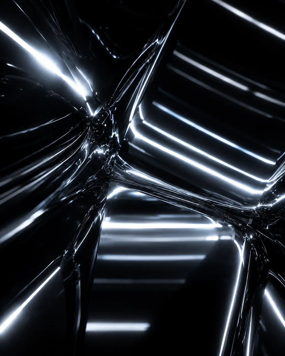 Light reflecting across a dark engineered surface