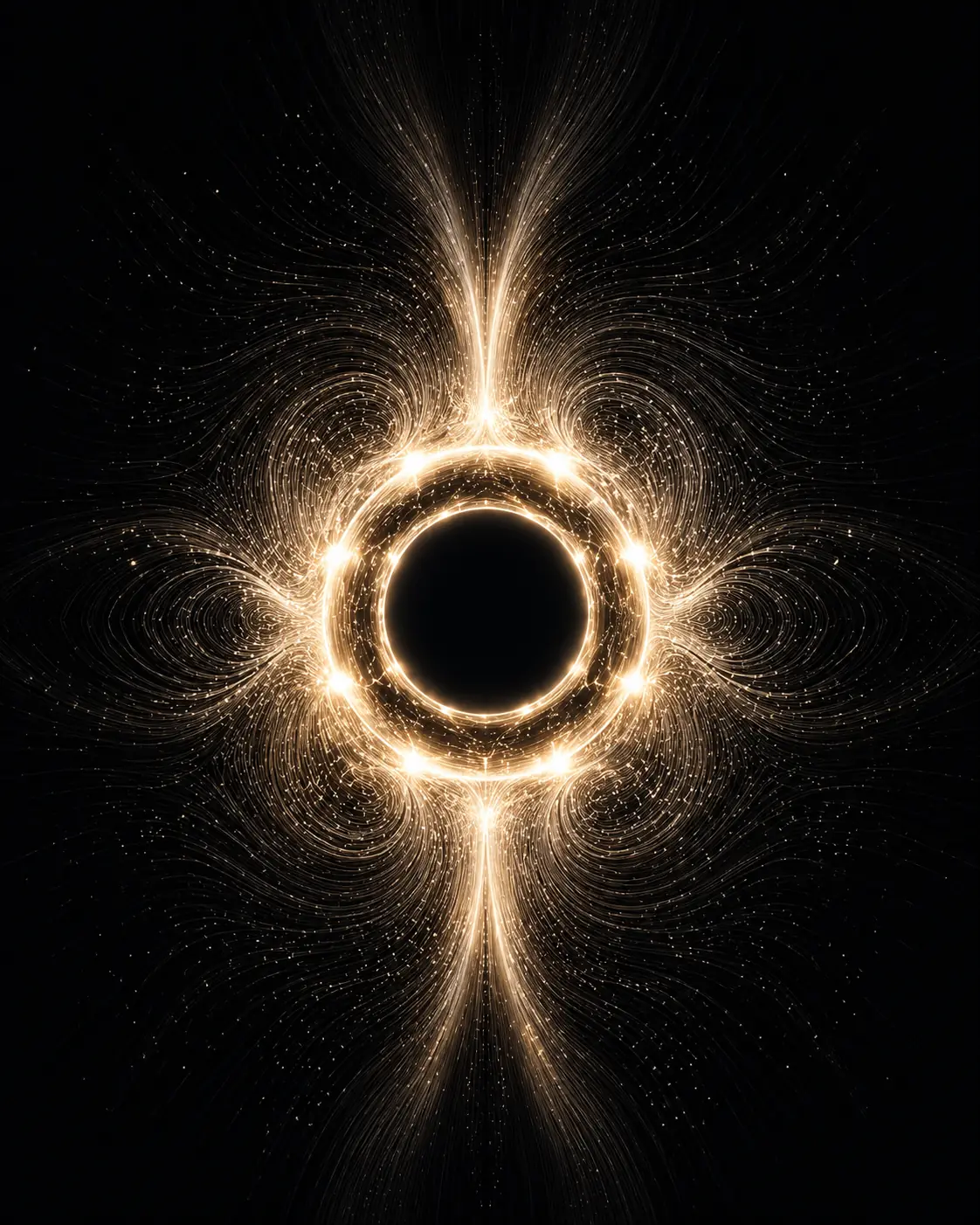 Diagrammatic magnetic field study used in levitation development