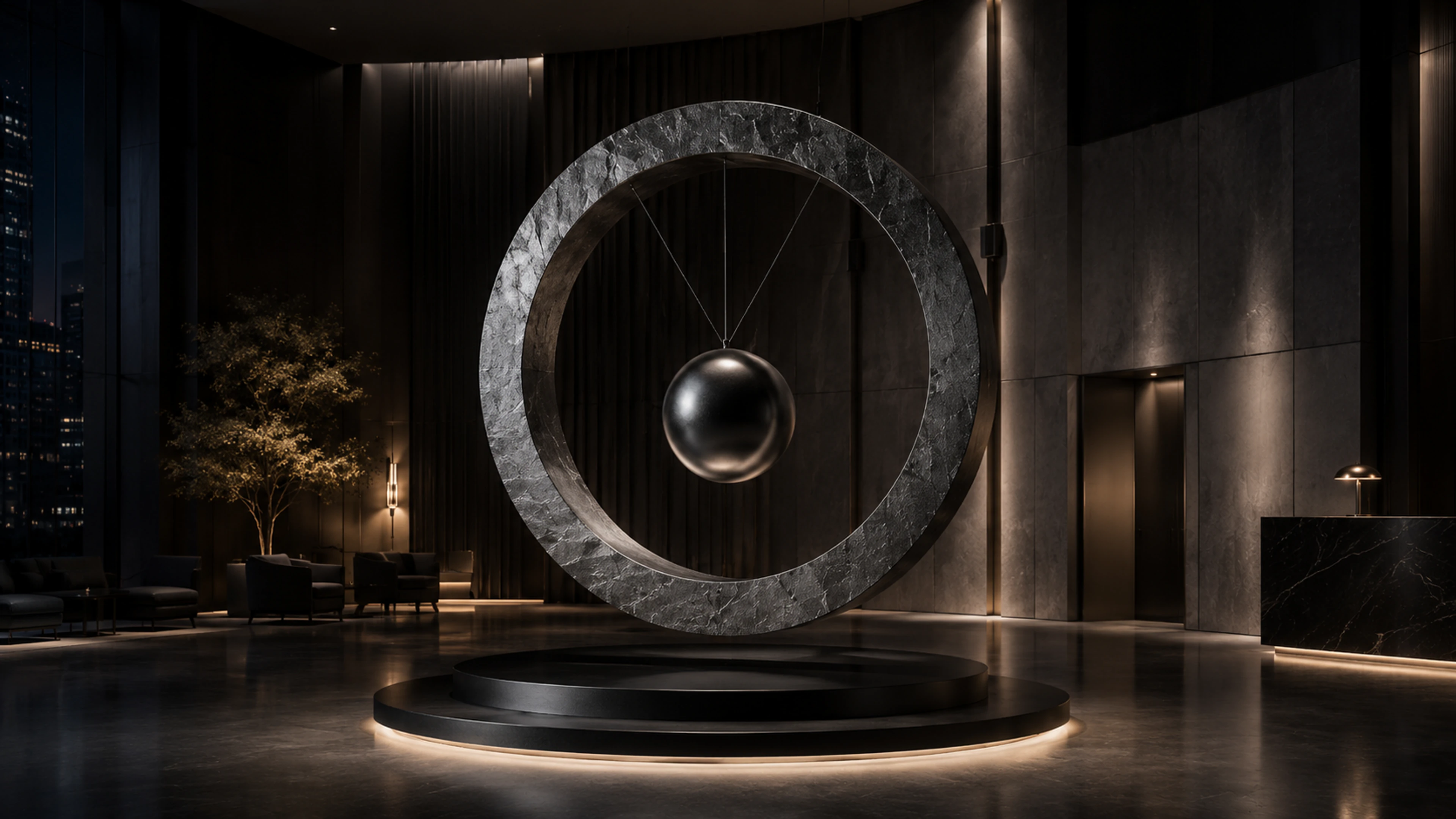 Custom floating installation concept for hospitality lobbies, event activations, and branded spaces