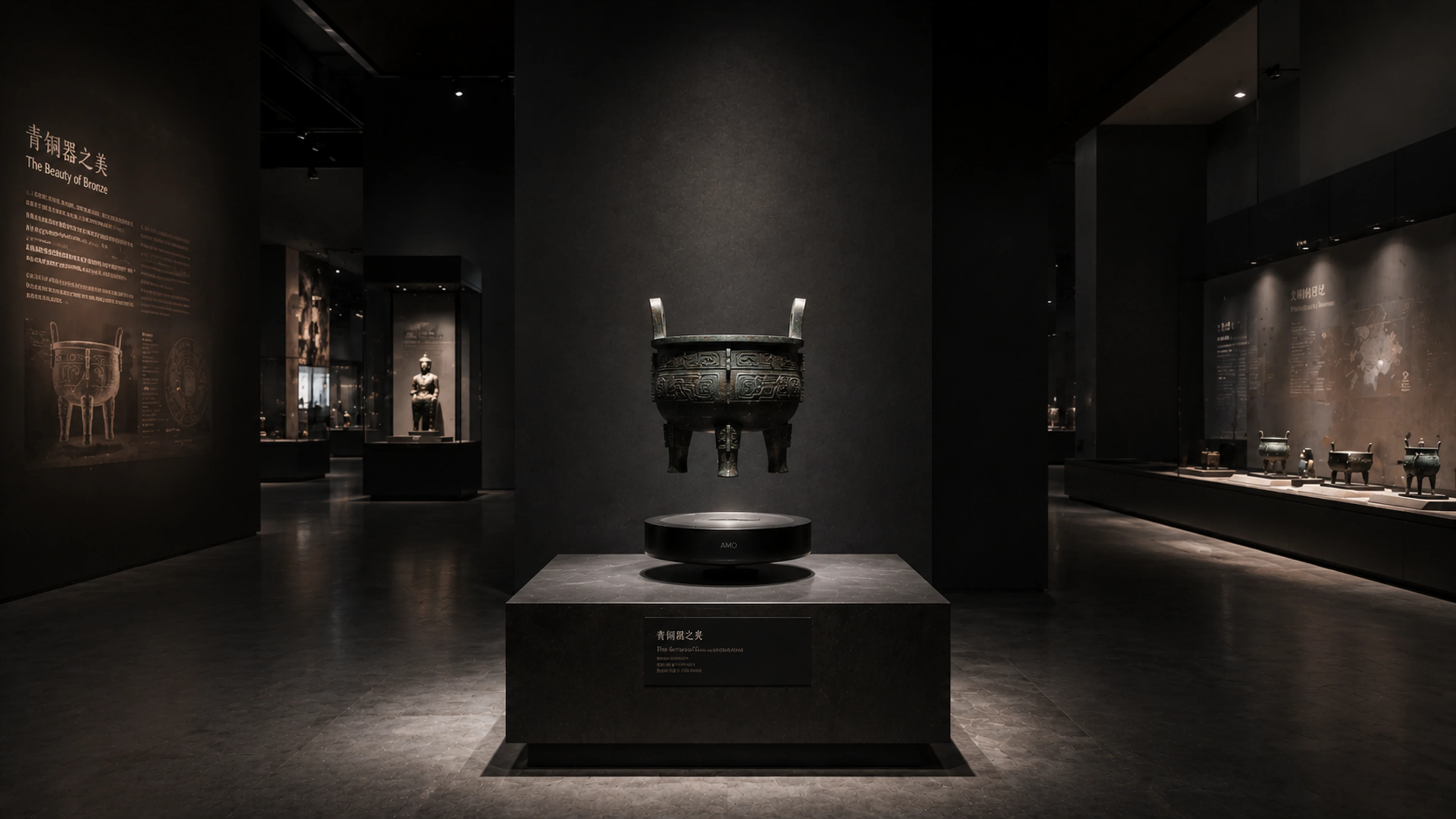 Magnetic levitation museum display for collectible objects and curated exhibition storytelling