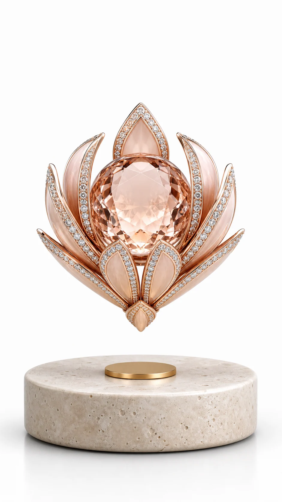 AMO Roselle Lotus Jewel crystal lotus-inspired floating object for boutique gifting and branded showcases